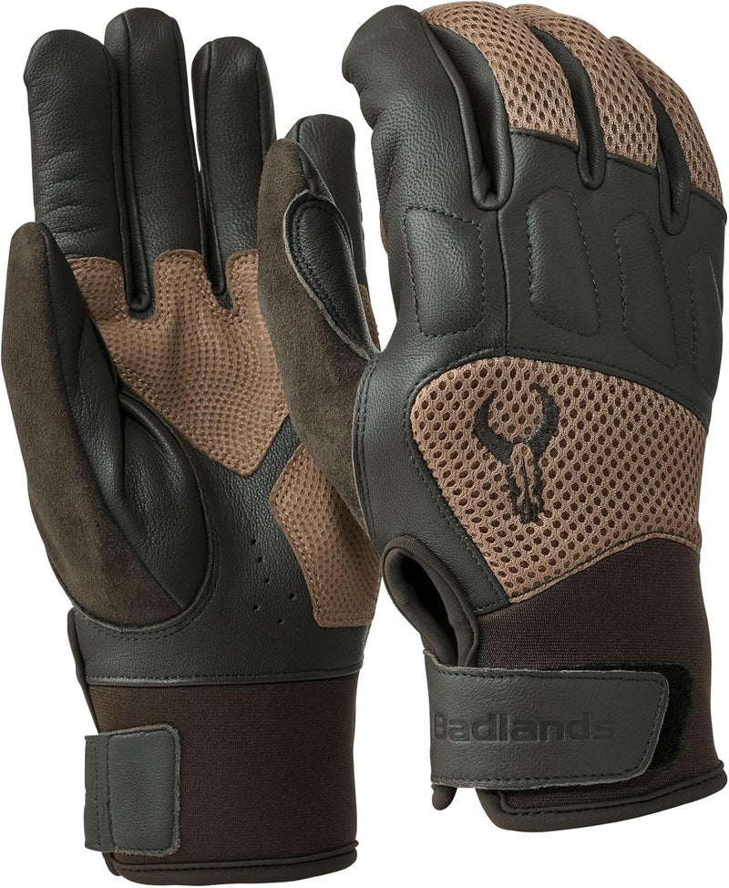 Badlands Leather Shooting Gloves - Durable Hand Protection for Hunters & Shooters Needing Grip During Long Range Sessions - Image 1